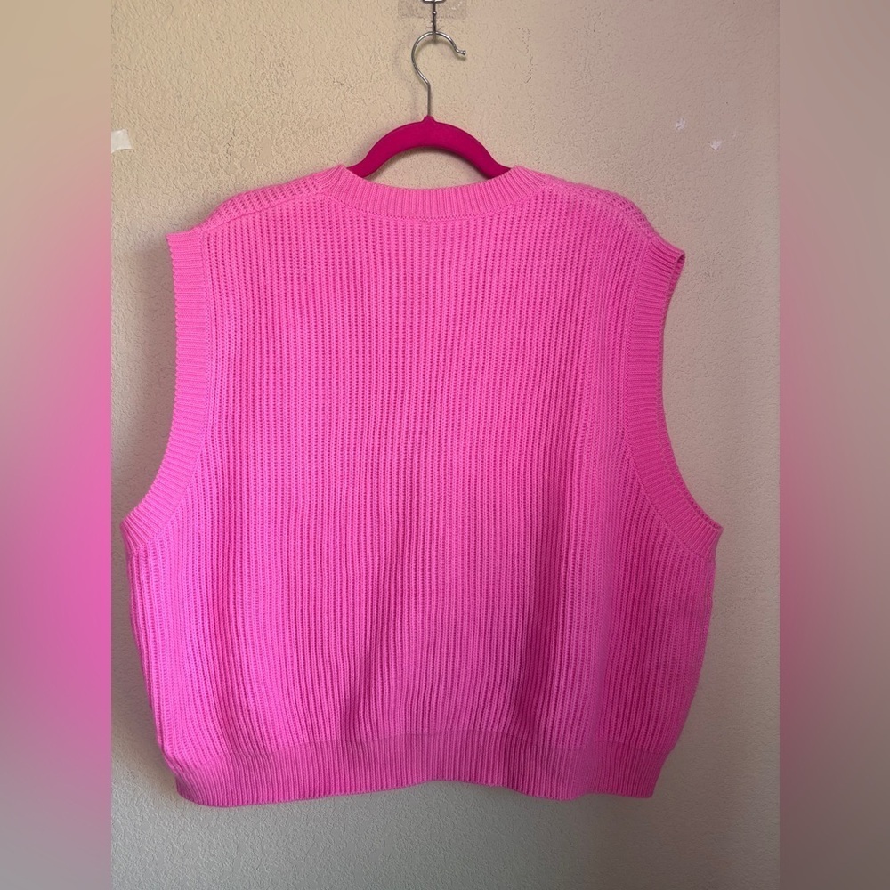 Queen of Sparkles American Flag Bubblegum Pink Sleeveless Sweater Skirt SET 🇺🇸 L - Picture 9 of 13